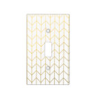 Gold Chevron White Background Modern Chic