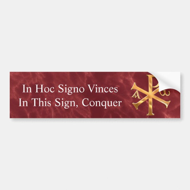 Gold Chi-Rho Bumper Sticker (Front)