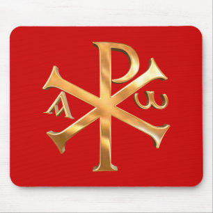 Gold Chi-Rho Mouse Mat