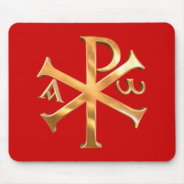 Gold Chi-Rho Mouse Mat (Front)