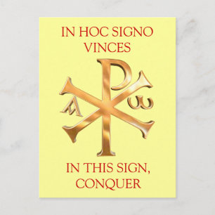 Gold Chi-Rho Postcard