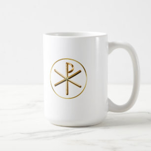 Gold Chi-Rho symbol Coffee Mug