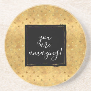 Gold Chic Dots Coaster