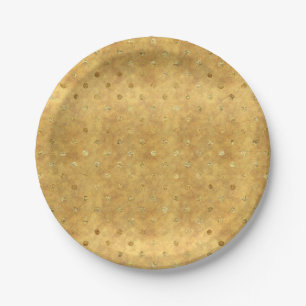Gold Chic Dots Paper Plate