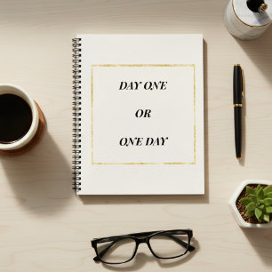 Gold Chic Motivational Quote Notebook