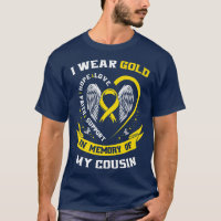 Gold Childhood Cancer Awareness Items Cousin Men W
