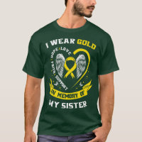 Gold Childhood Cancer Awareness Items Sister Men W