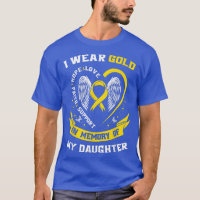 Gold Childhood Cancer Awareness Mom Dad Daughter M