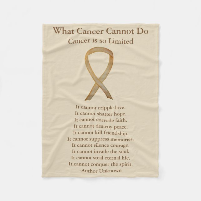Gold Childhood Cancer Awareness Ribbon Blankets (Front)