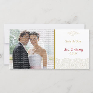 Gold Chinese Clouds Save the Date Cards