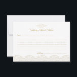Gold Chinese Clouds Wedding Advice Cards<br><div class="desc">Simple and elegant classic Gold Chinese Clouds Pattern Wedding Advice & Wishes Cards.</div>