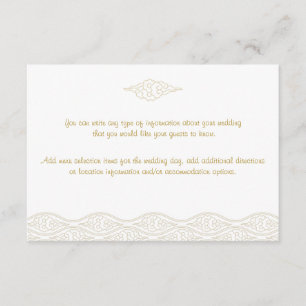 Gold Chinese Clouds Wedding Insert Cards