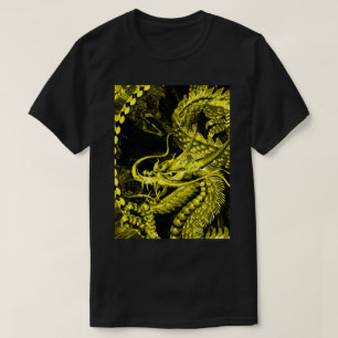 Gold Chinese Emperor Dragon Art Graphic Tee