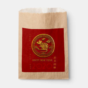 Gold Chinese Paper-cut Rat Year Choose Colour KFB Favour Bags