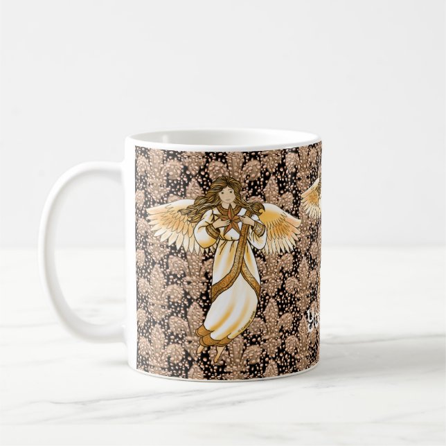 Gold Christian Angel  Coffee Mug (Left)