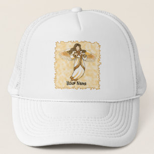 Gold Christian Angel Trucker Hat