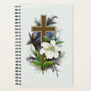 Gold Christian Cross Planner