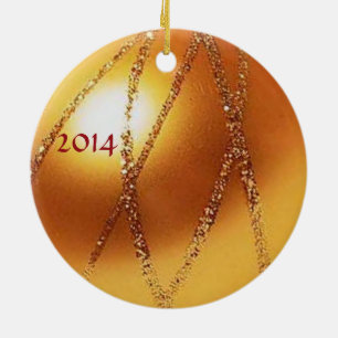 Gold Christmas Ball Star Photo Ornament