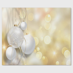 Gold Christmas Balls,Holiday Wrapping Paper