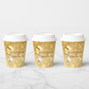 Gold Christmas Balls Paper Cup