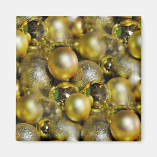 Gold Christmas Baubles Magnet