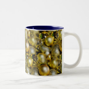 Gold Christmas Baubles Two-Tone Coffee Mug
