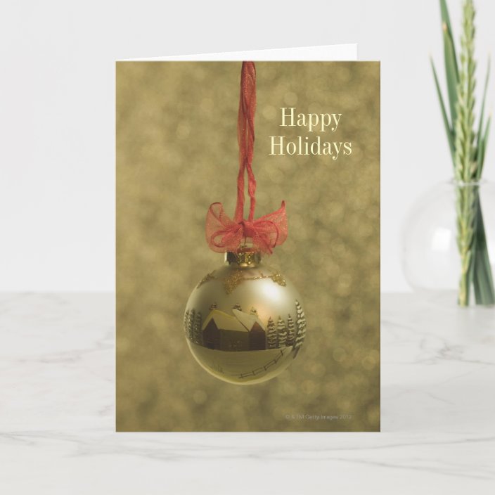 Gold Christmas Card Zazzle.co.uk