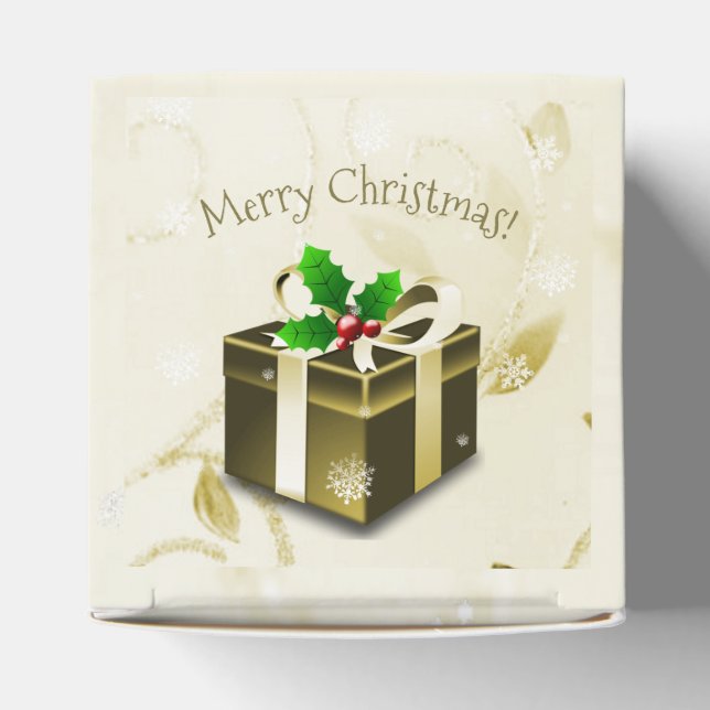 Gold Christmas Gift Favour Box (Top)