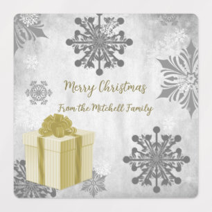Gold Christmas Gift Holiday Baking Labels