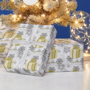 Gold Christmas Gift Wrapping Paper