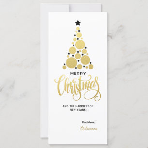 Gold Christmas Holiday Card