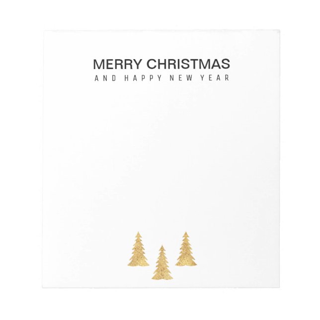 Gold Christmas Notepad (Front)