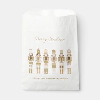 GOLD CHRISTMAS NUTCRACKER FAVOUR BAGS
