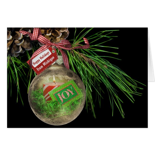 gold Christmas ornament (Front Horizontal)