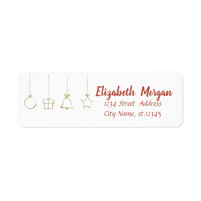 Gold  Christmas Ornaments , Holiday (Front)
