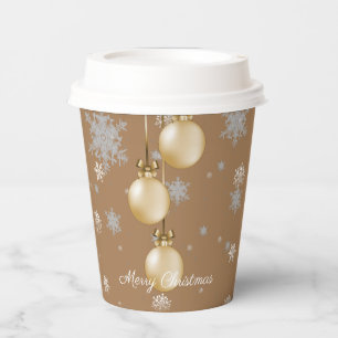 Gold Christmas Ornaments Paper Cup