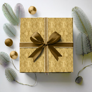 Gold Christmas Pattern#33 ID1009 Wrapping Paper
