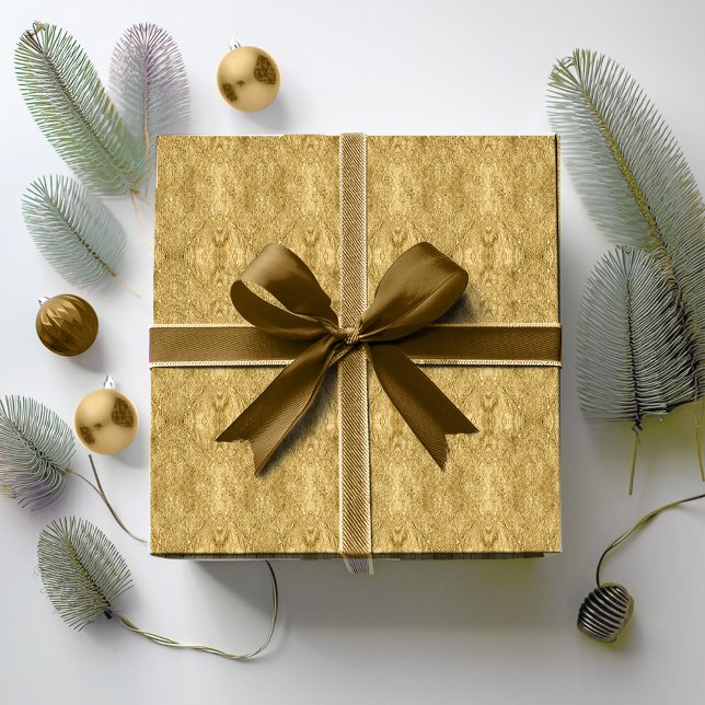 Gold Christmas Pattern#33 ID1009 Wrapping Paper (Creator Uploaded)