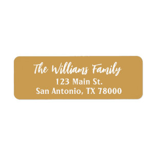 Gold Christmas Return Address