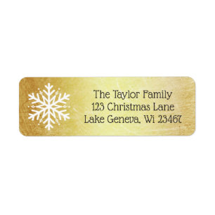 Gold Christmas Snowflake Holiday