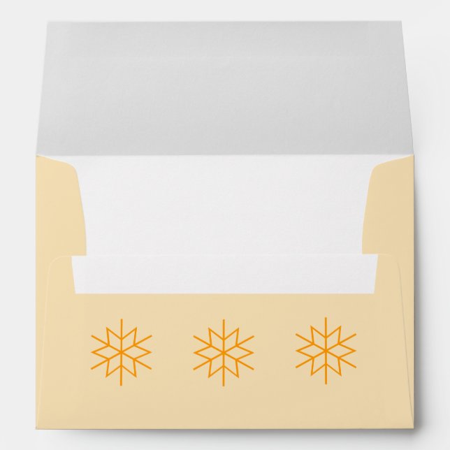 Gold christmas star graphic design envelopes (Back (Bottom))