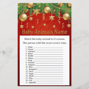 gold christmas toy Baby Animals Name Game