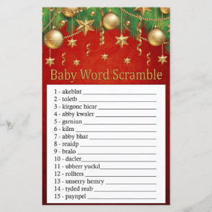 gold christmas toy Baby word scramble game