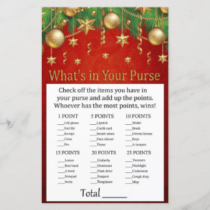 gold christmas toy What's in your purse game