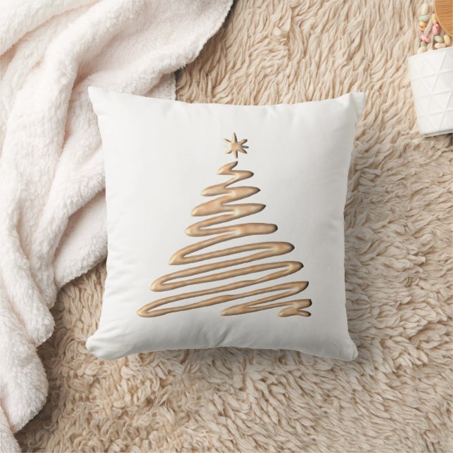 Gold Christmas Tree Cushion (Blanket)