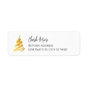 Gold Christmas Tree Holiday Party