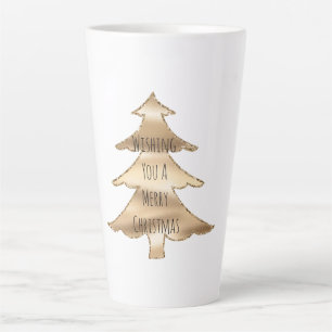 Gold Christmas Tree Latte Mug