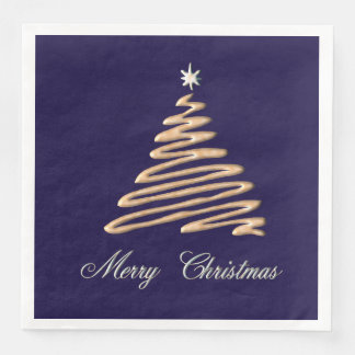 Gold Christmas Tree Napkin