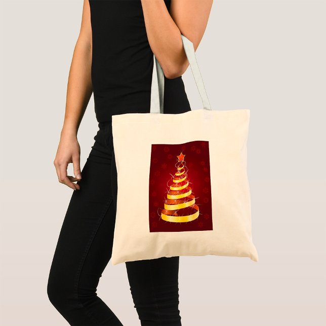 Gold Christmas Tree Tote Bag (Creator Uploaded)