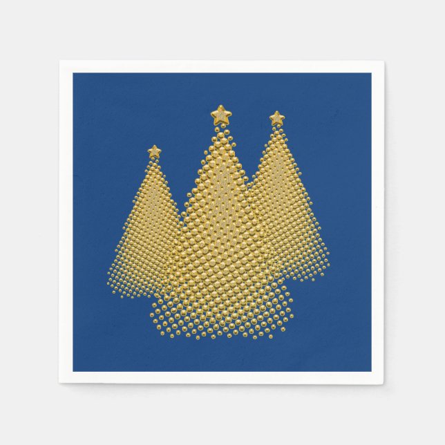 Gold Christmas Tree's Napkin (Front)